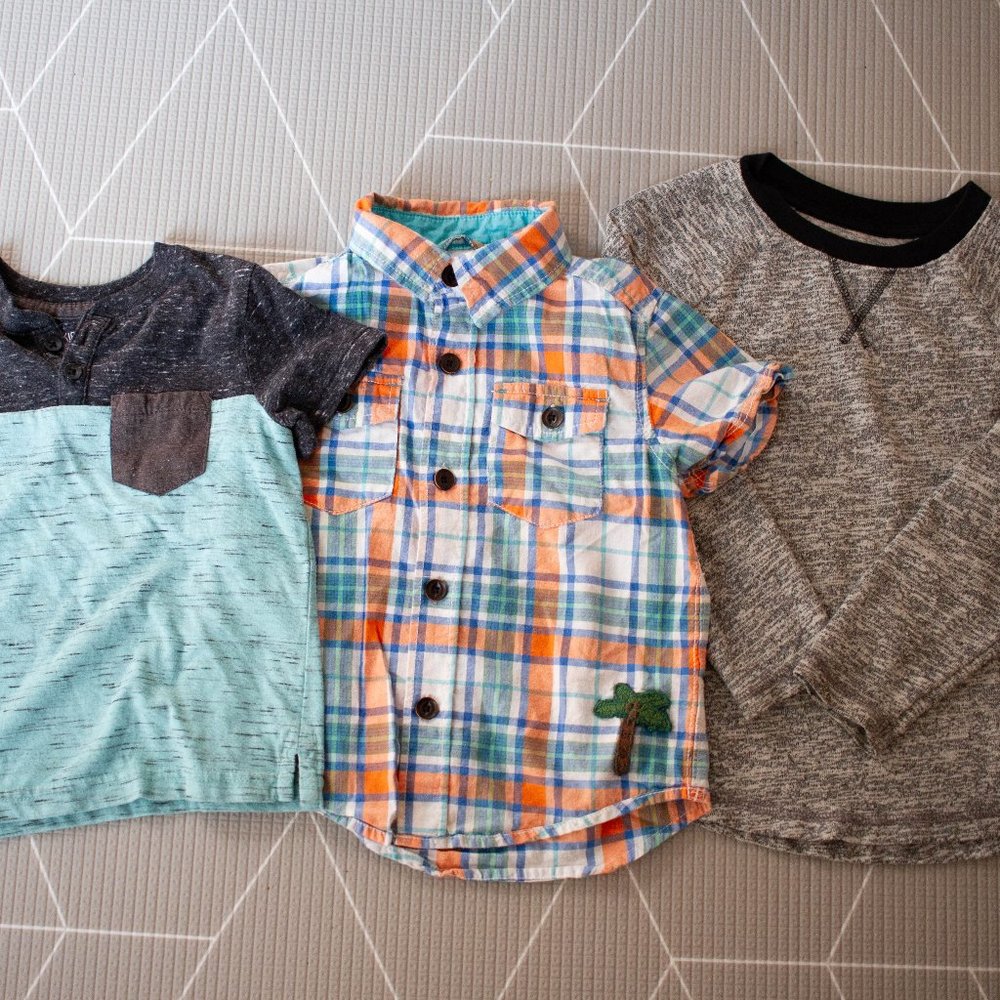 Lot Boys Shirts 2T 5T Osh Kosh Okie Dokie Cat & Jack
